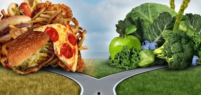 healthy food vs junk food nutrition