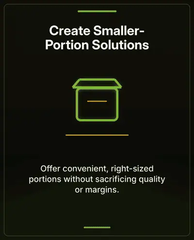 Create smaller-portion solutions for GLP-1 consumers